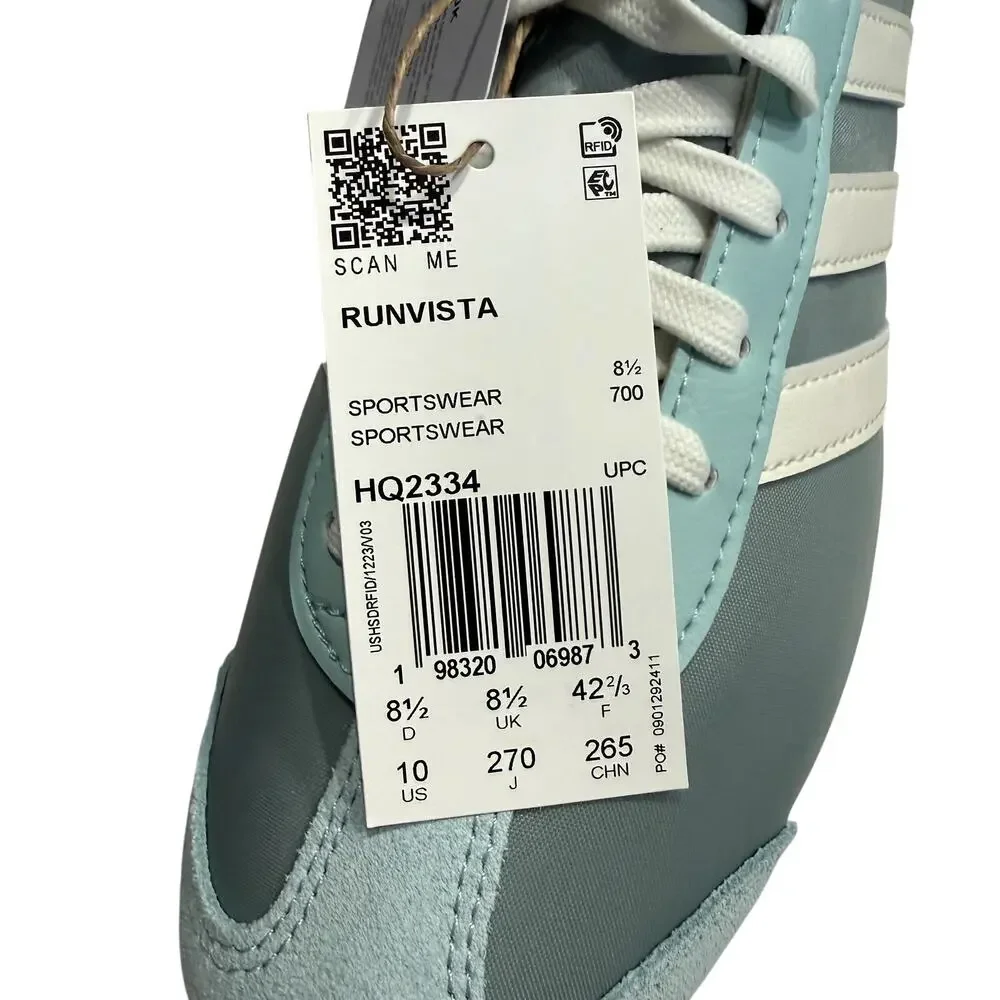 Adidas Women's Runvista Sneaker in Green, Size 10